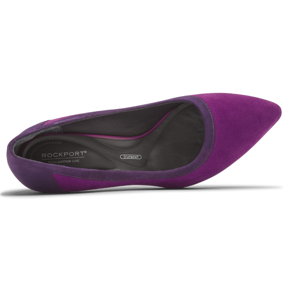 Rockport Singapore Womens Heels - Total Motion Valerie Luxe Pieced Purple - GI6729834